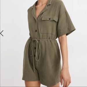 Madewell olive romper- XS